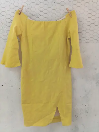 Vestido amarillo cuello bote BNYS - miniatura 1