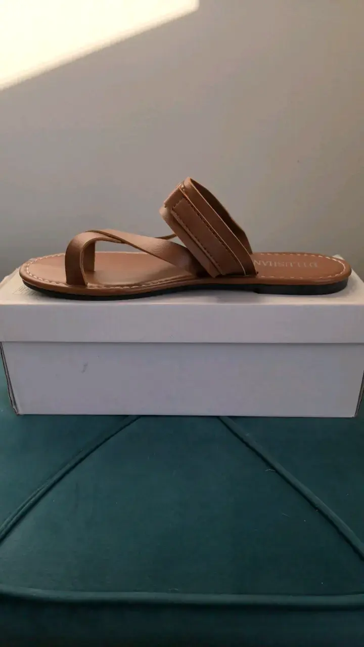 Sandalias planas marrones Dilushani - 1