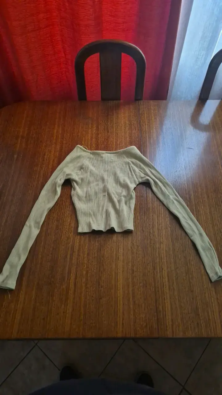Polera manga larga beige Opposite - 2