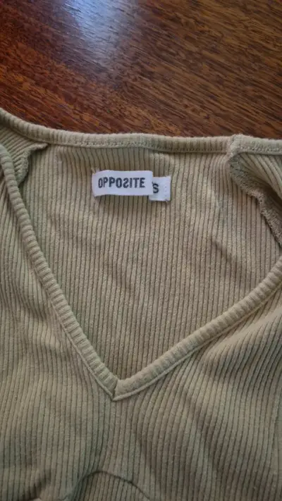 Polera manga larga beige Opposite - miniatura 3