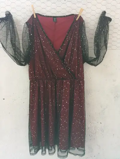 Vestido Shein Curve rojo - miniatura 1