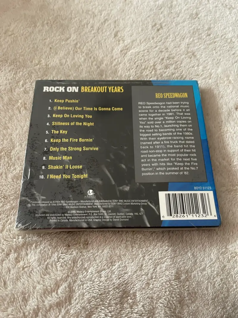 CD Rock On Breakout Years de REO Speedwagon - 2