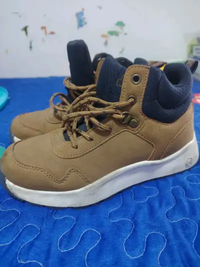 Botines de niño color marrón con detalles azules - miniatura 2