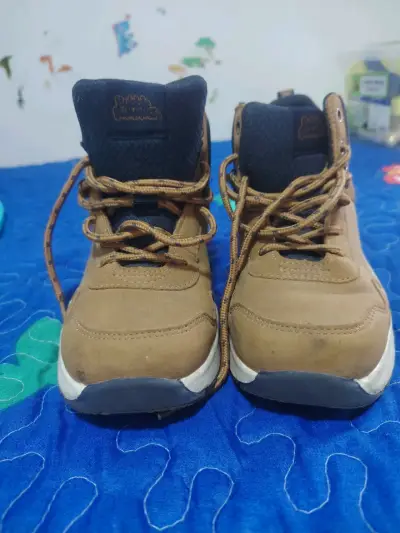 Botines de niño color marrón con detalles azules - miniatura 3