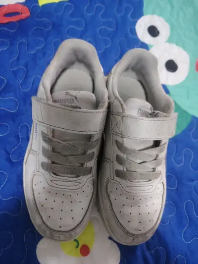 Zapatillas deportivas blancas para niños Puma - miniatura 1