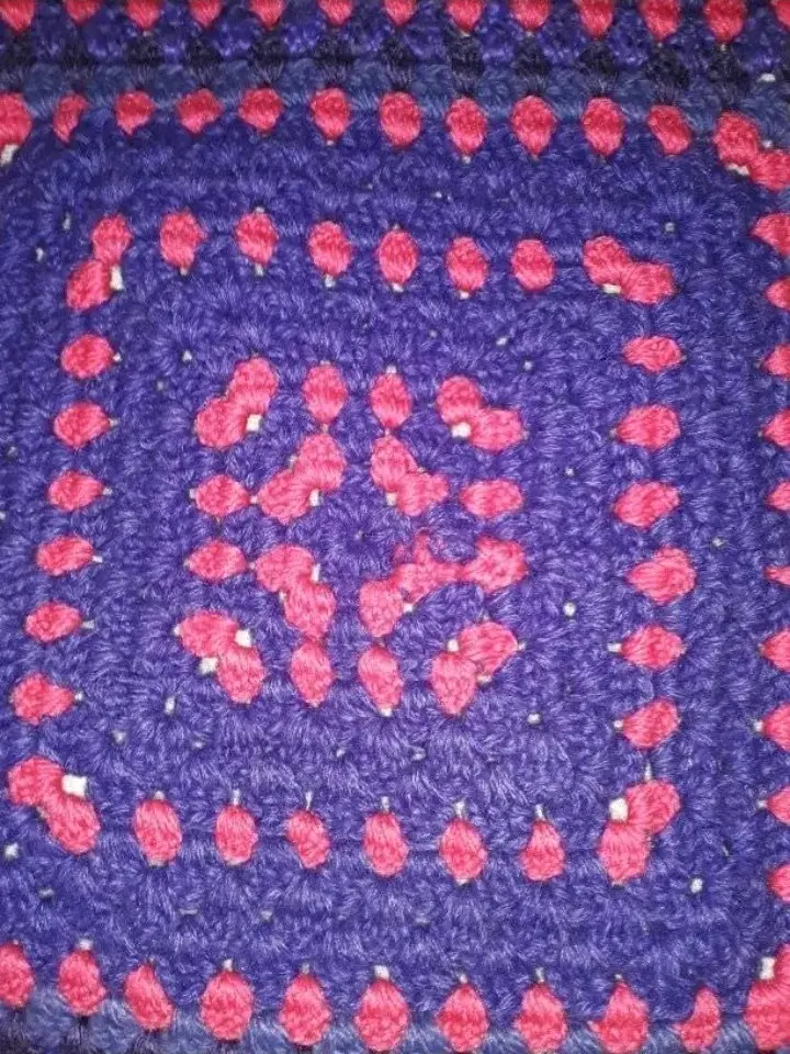 Peciera de 2plazas a crochet multicolor con flecos - 5