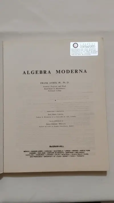 Libro Álgebra Moderna de Frank Ayres Jr. - miniatura 2