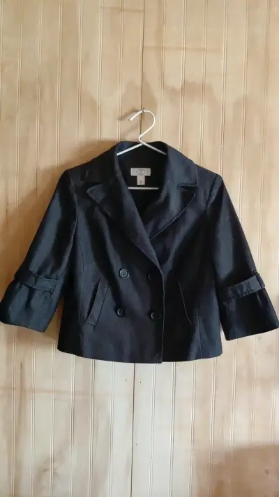 blazer crop negro - miniatura 1