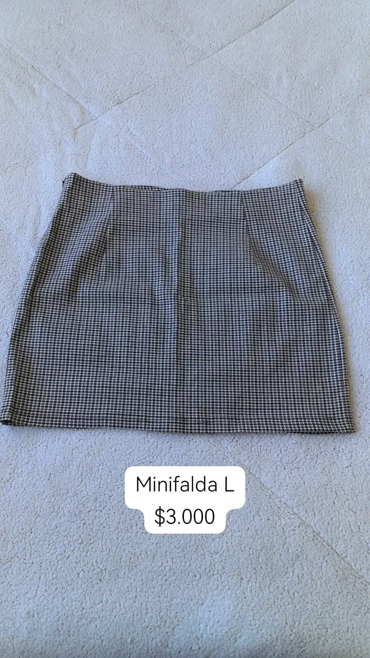 Minifalda a cuadros talla L