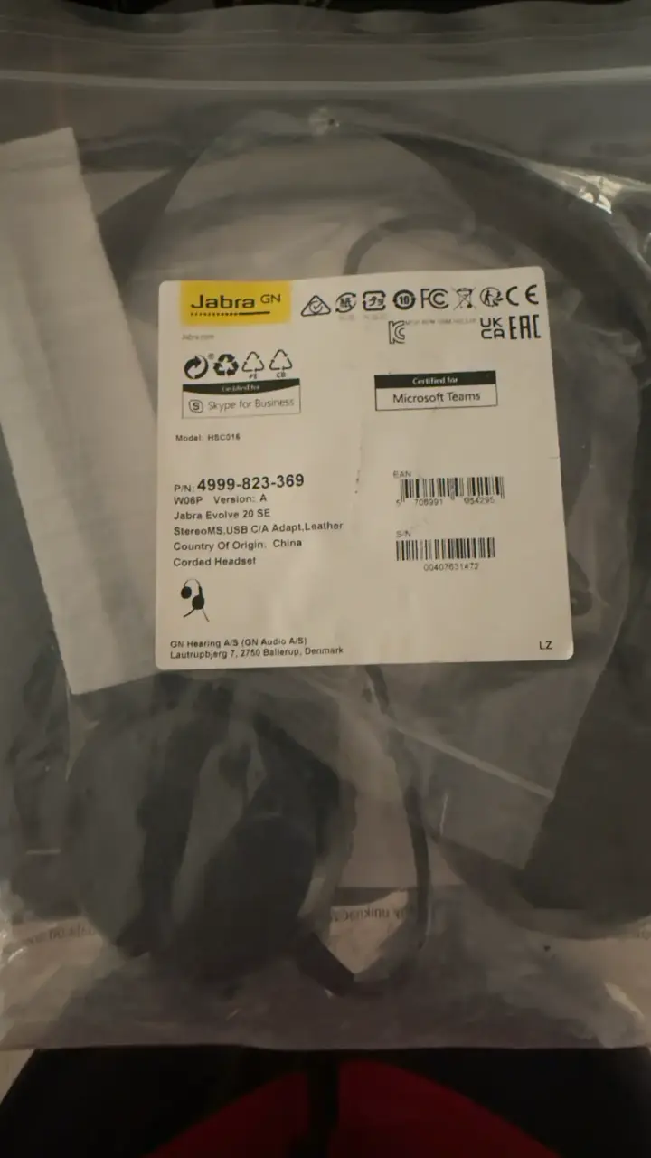 Auriculares Jabra Evolve 20 SE con micrófono