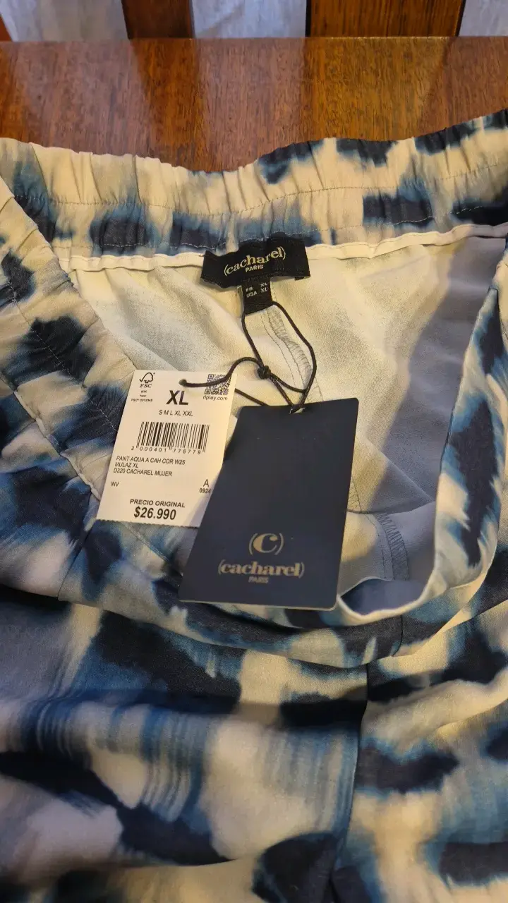 Pantalones Cacharel estampado azul talla XL - 3
