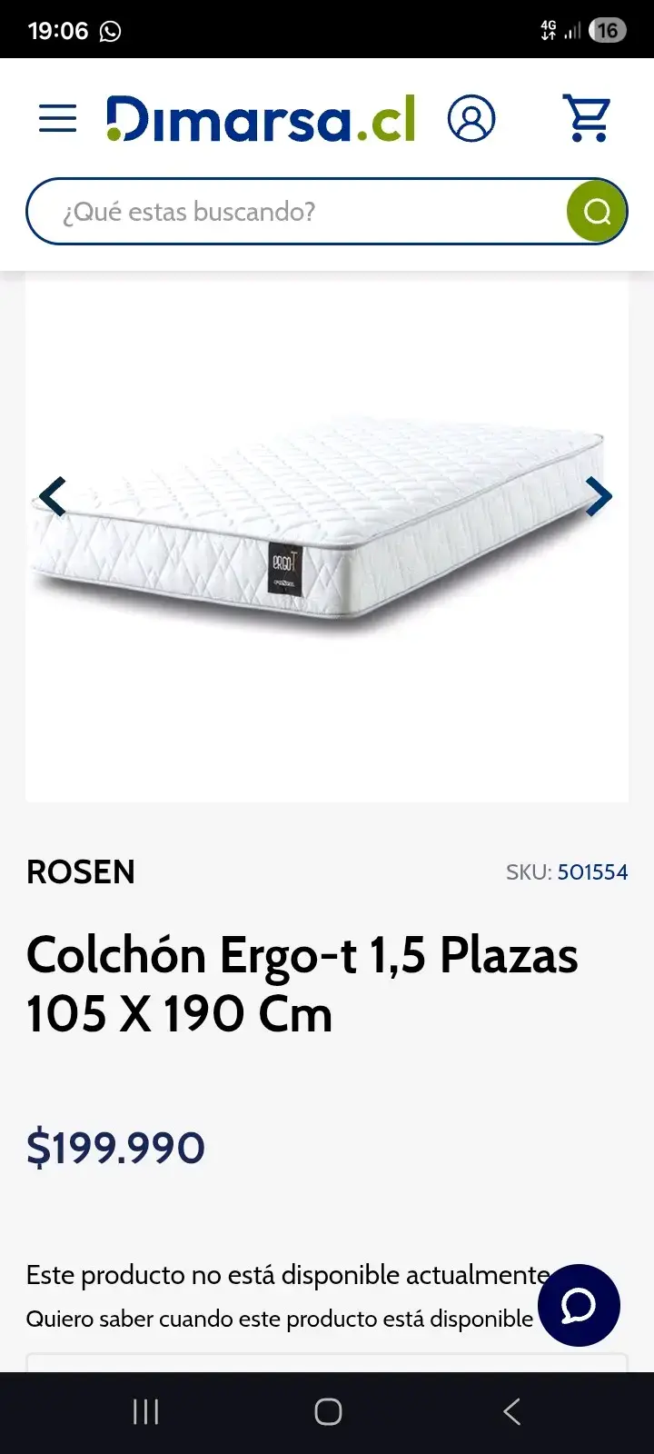 Colchón Ergo T Rosen 1.5 plazas - 2