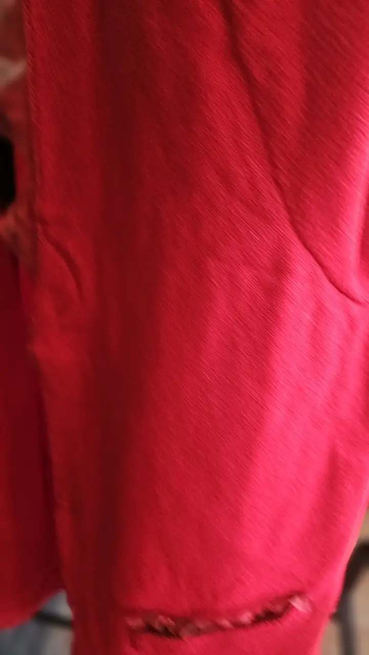 Chaqueta roja de mujer con volantes - 2