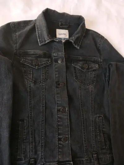 Chaqueta de mezclilla negra Sybilla mujer - miniatura 1