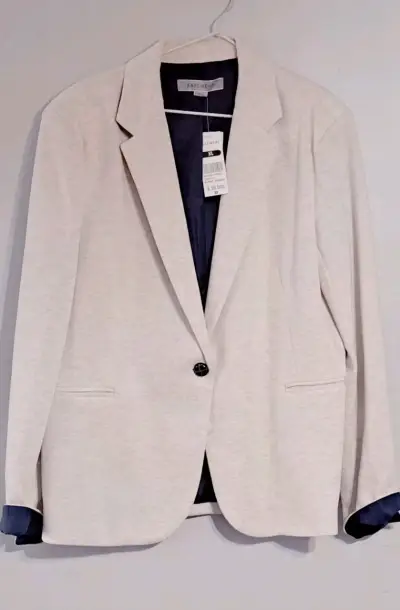 Blazer beige para mujer Basement XL - miniatura 1