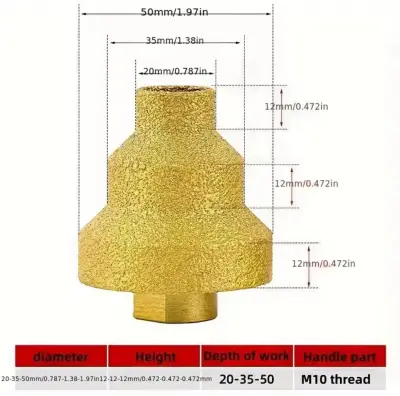 Broca de diamante tipo pagoda para perforación - miniatura 1