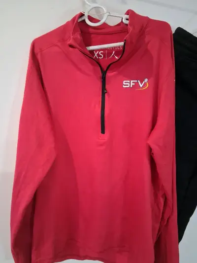 Polerón rojo con cierre SFV para hombre - miniatura 1