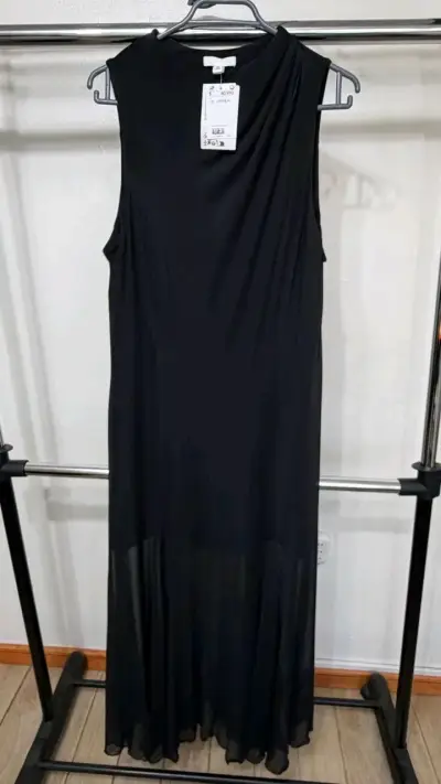 Vestido Largo H&M Talla L — Negro Elegante — NUEVO - miniatura 2