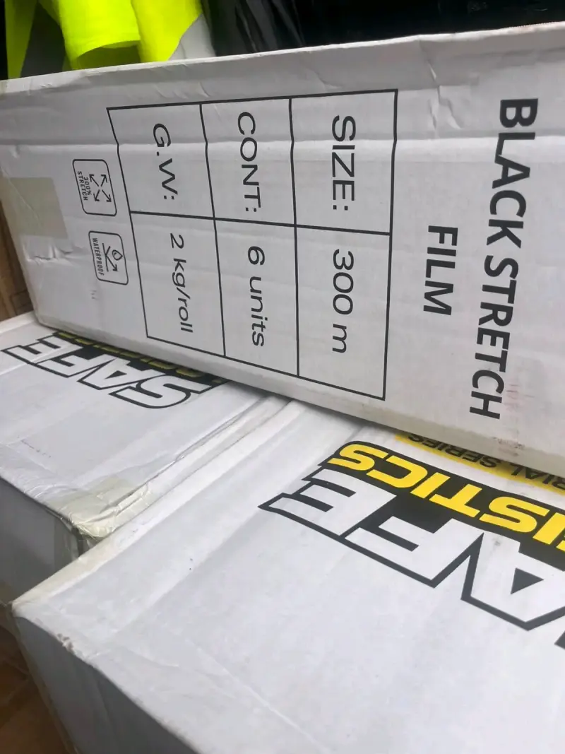 Película Stretch Negra 300m para Embalaje - 2