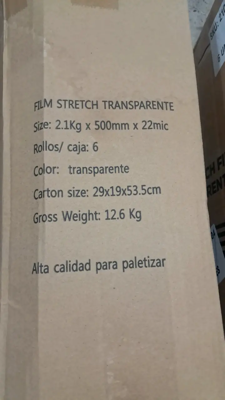 Película Stretch Negra 300m para Embalaje - 5