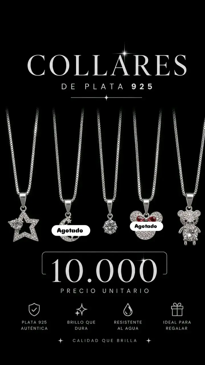 Collares y pulseras de plata 925 con diseños variados - 1