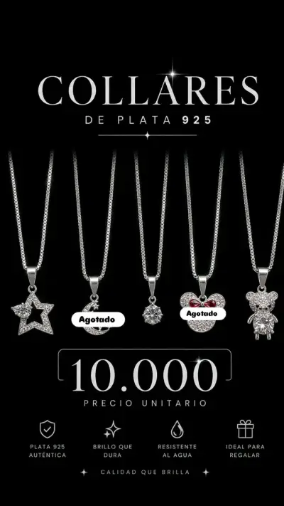 Collares y pulseras de plata 925 con diseños variados - miniatura 1