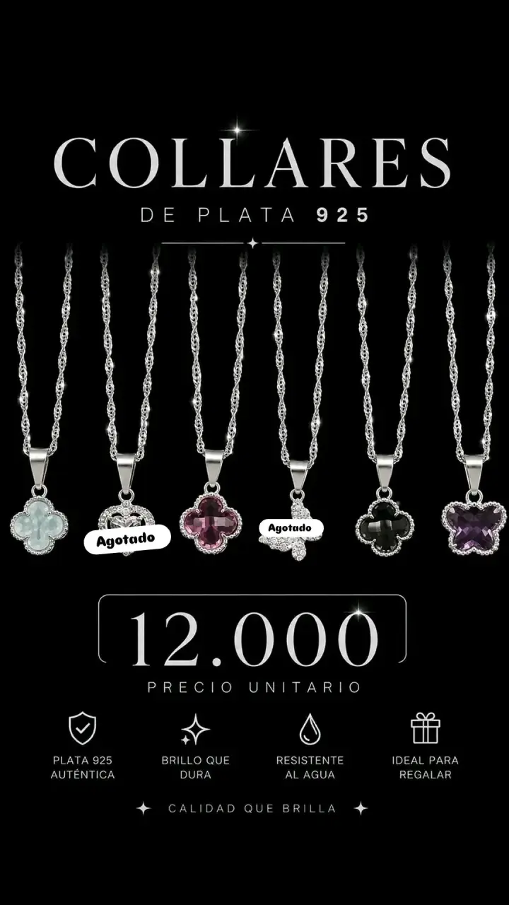 Collares y pulseras de plata 925 con diseños variados - 2