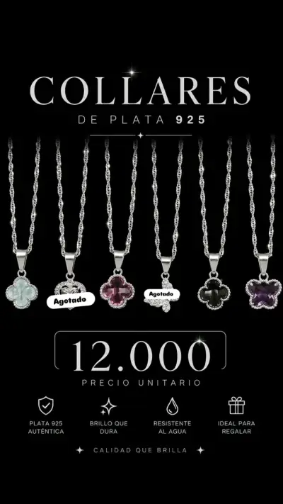 Collares y pulseras de plata 925 con diseños variados - miniatura 2