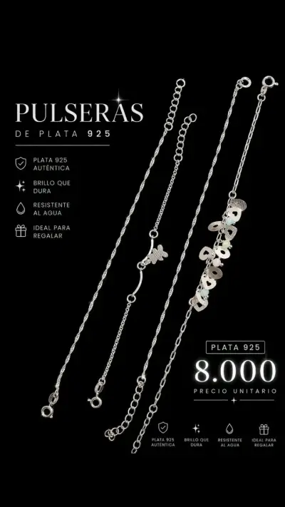 Collares y pulseras de plata 925 con diseños variados - miniatura 3