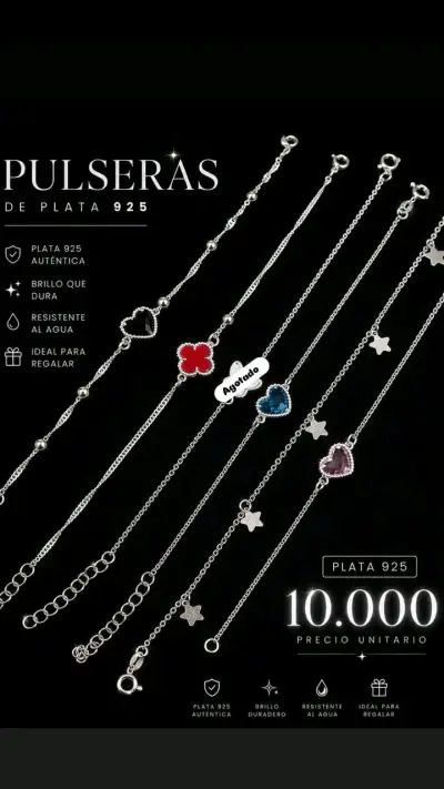 Collares y pulseras de plata 925 con diseños variados - miniatura 4