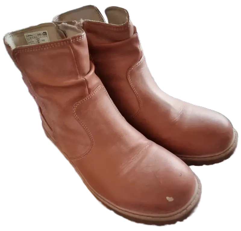 Botas de cuero para niña Colloky color café - 1