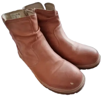 Botas de cuero para niña Colloky color café - miniatura 1