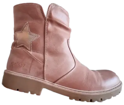 Botas de cuero para niña Colloky color café - miniatura 2