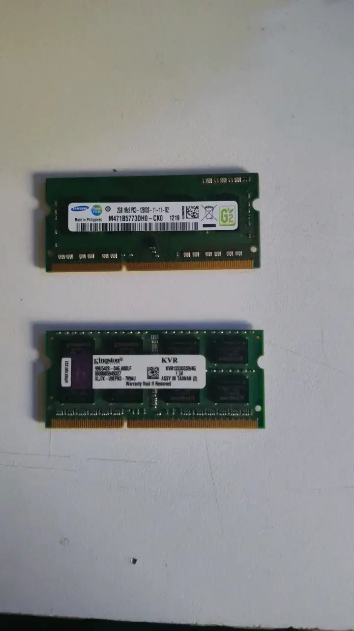 Memorias RAM ddr3 2g y 4g SODIMM - 1