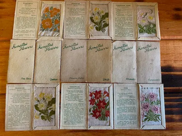 Colección tarjetas bordadas Kenitas Flowers 1933 - 1