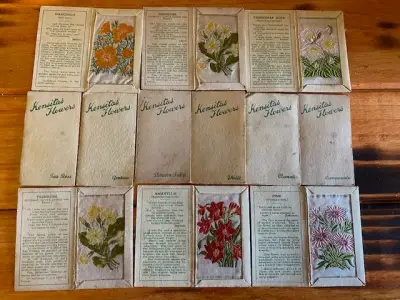 Colección tarjetas bordadas Kenitas Flowers 1933 - miniatura 2