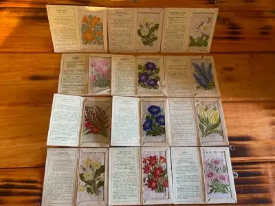 Colección tarjetas bordadas Kenitas Flowers 1933 - miniatura 3
