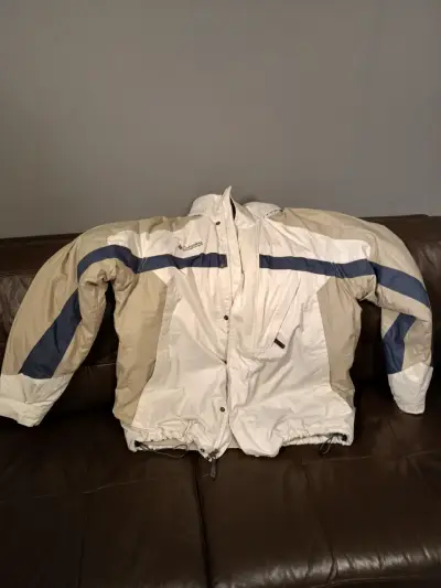 Chaqueta Columbia Sportswear blanca y azul para hombre - miniatura 1