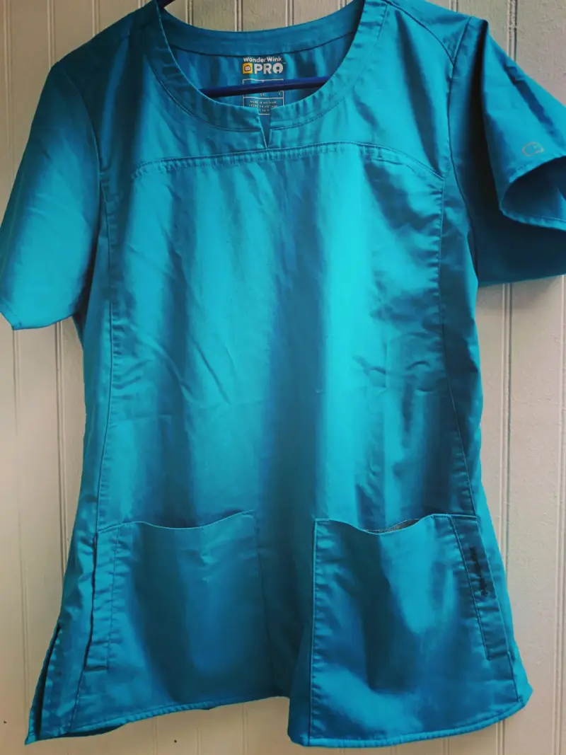 Blusa Médica Turquesa WonderWink Pro Talla S - 2