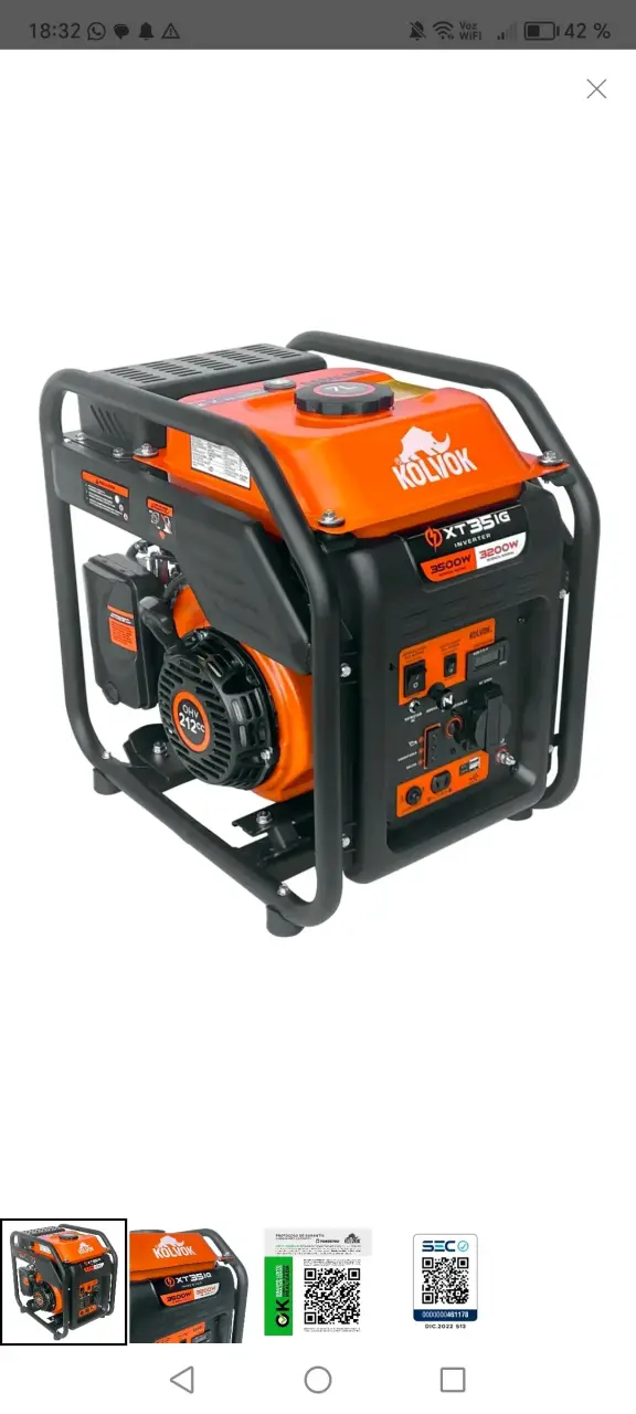 Generador Inverter Kolvok XT351G 3500W
