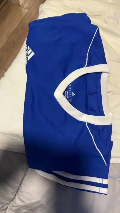 Camiseta deportiva azul Adidas Climalite - miniatura 1