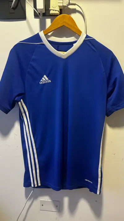 Camiseta deportiva azul Adidas Climalite - miniatura 3