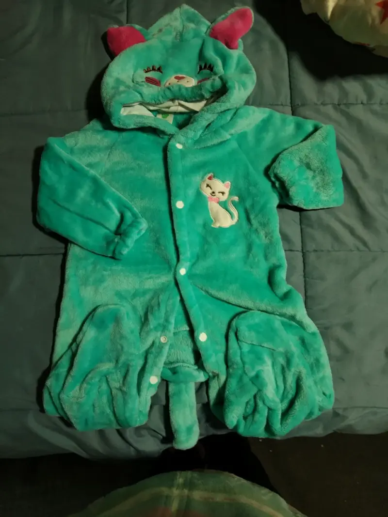 Chaqueta acolchada rosada para bebé - 2