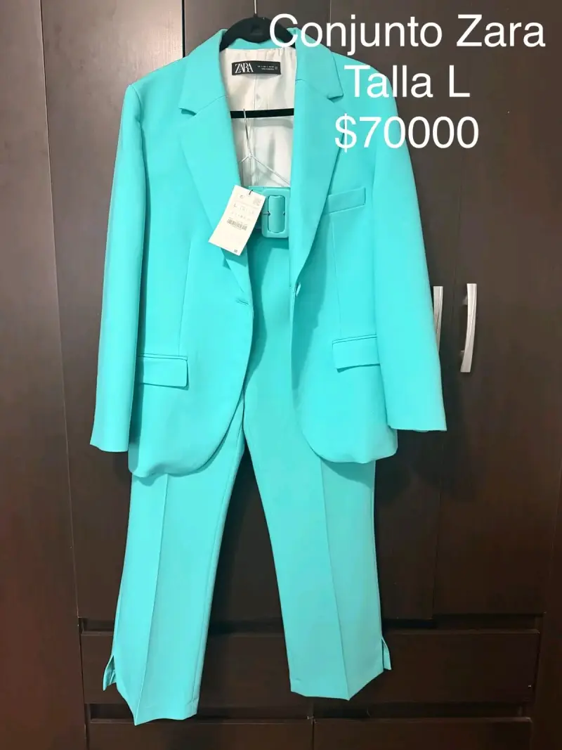Conjunto de traje turquesa Zara talla L - 1