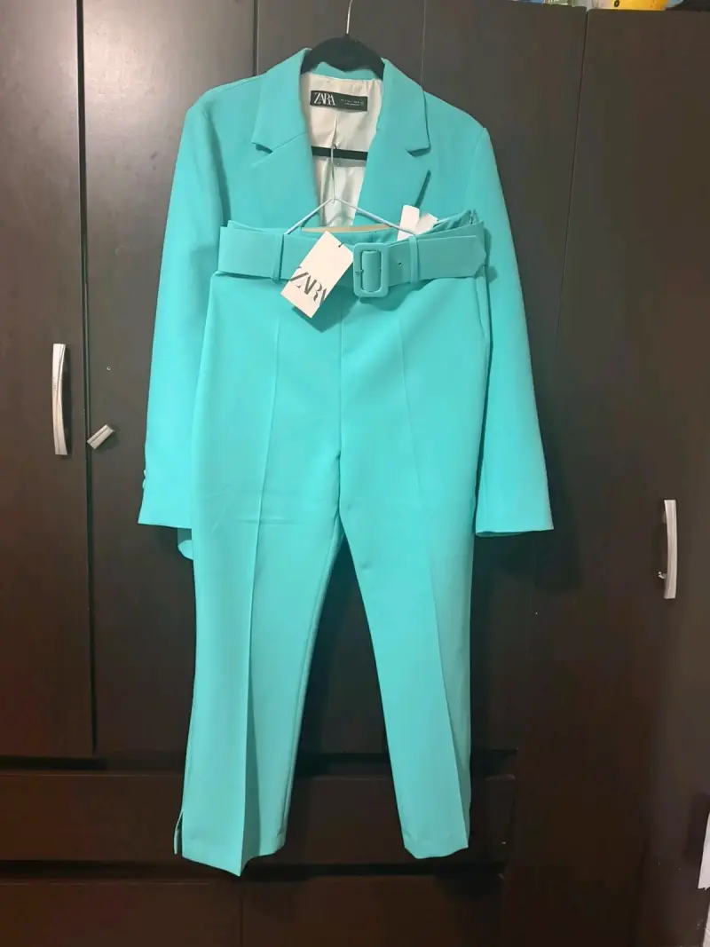 Conjunto de traje turquesa Zara talla L - 4
