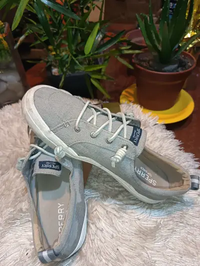 Zapatillas gris cordón cuero - miniatura 2