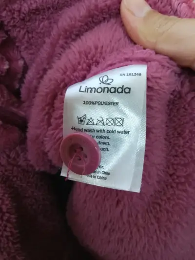 Abrigo de bebé rosa con capucha - miniatura 4