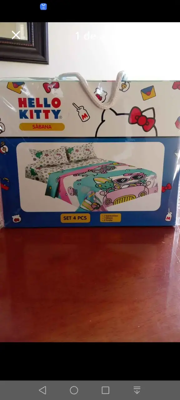 Juego de sábanas Hello Kitty 4 piezas