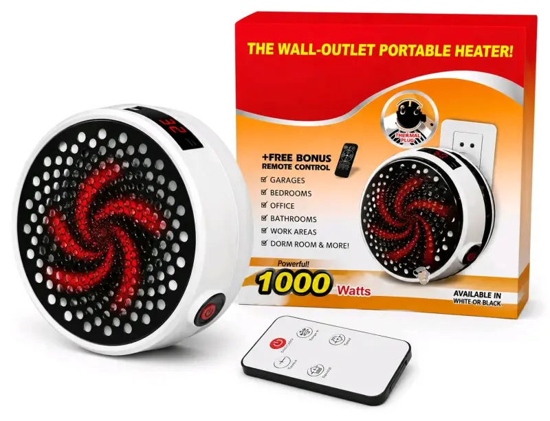 Calefactor portátil de pared con control remoto - 1