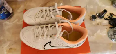 Zapatos de fútbol Nike Tiempo blancos - miniatura 3